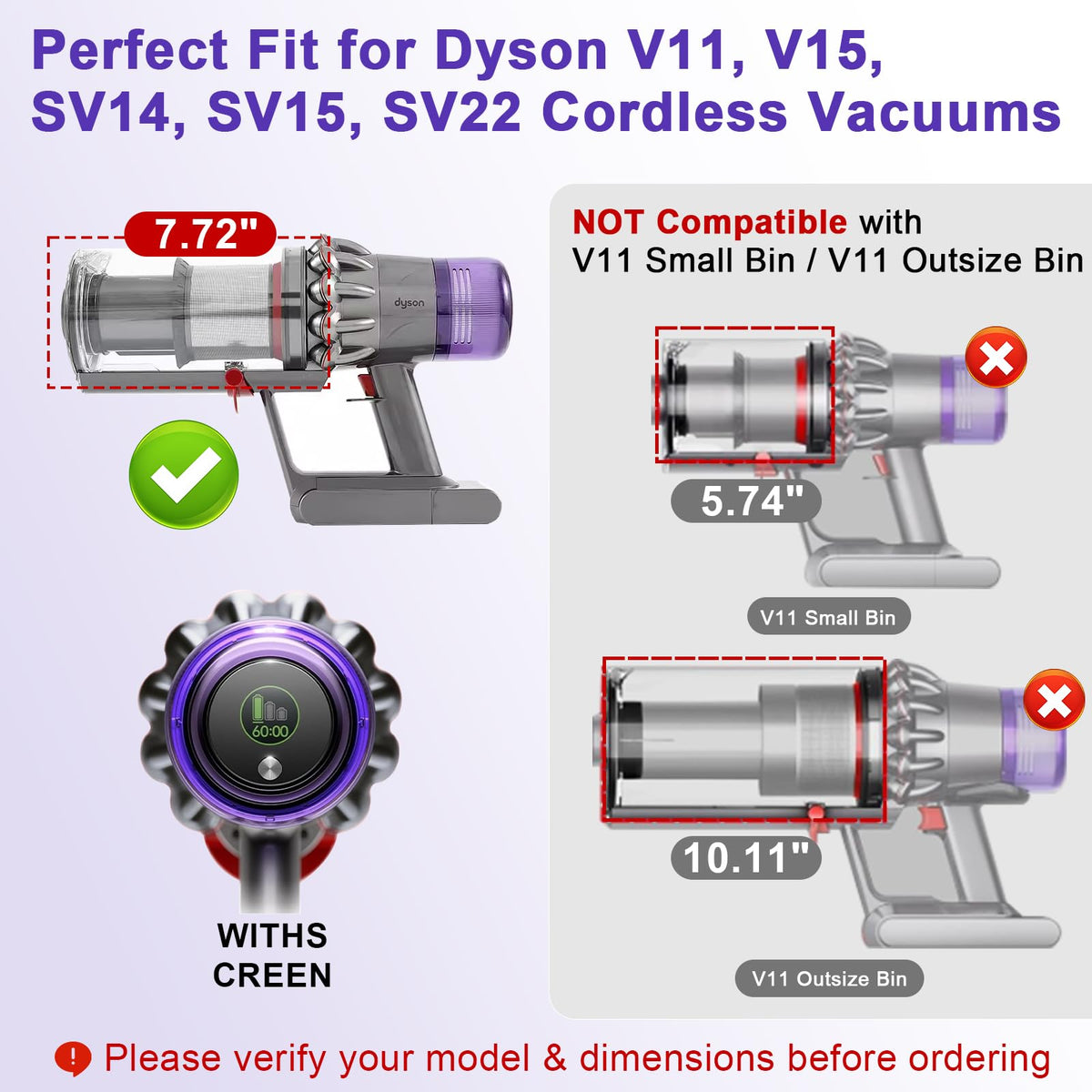 Lemige replacement filter for Dyson V11/V15 captures fine dust for cleaner air.