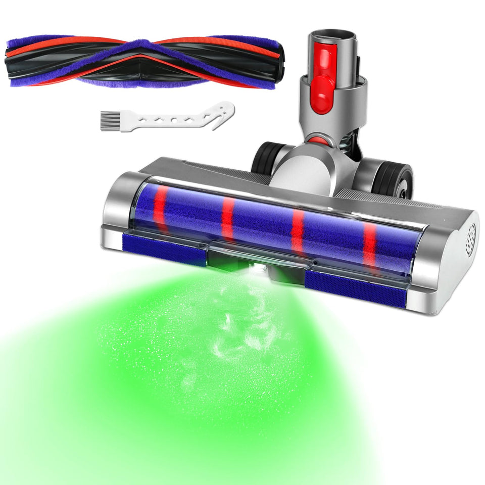 Lemige LED green light head for Dyson highlights hidden dirt under furniture for thorough cleaning