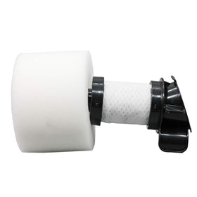Lemige post-filter pair helps trap fine particles from exhaust.