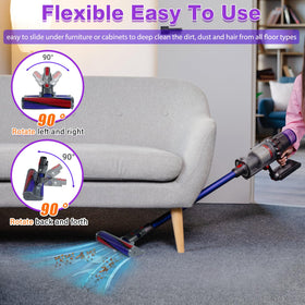 Lemige scratch-resistant cleaning head, protects wood and tile floors.