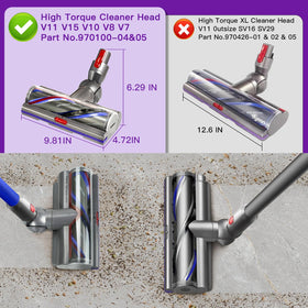 Lemige Upgrade V11 head angled view demonstrates cleaning under furniture