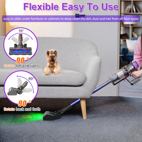 Lemige carpet brush roller lifting embedded dirt and pet hair on carpets