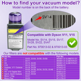 Lemige V11-compatible filters fit Dyson V11 models