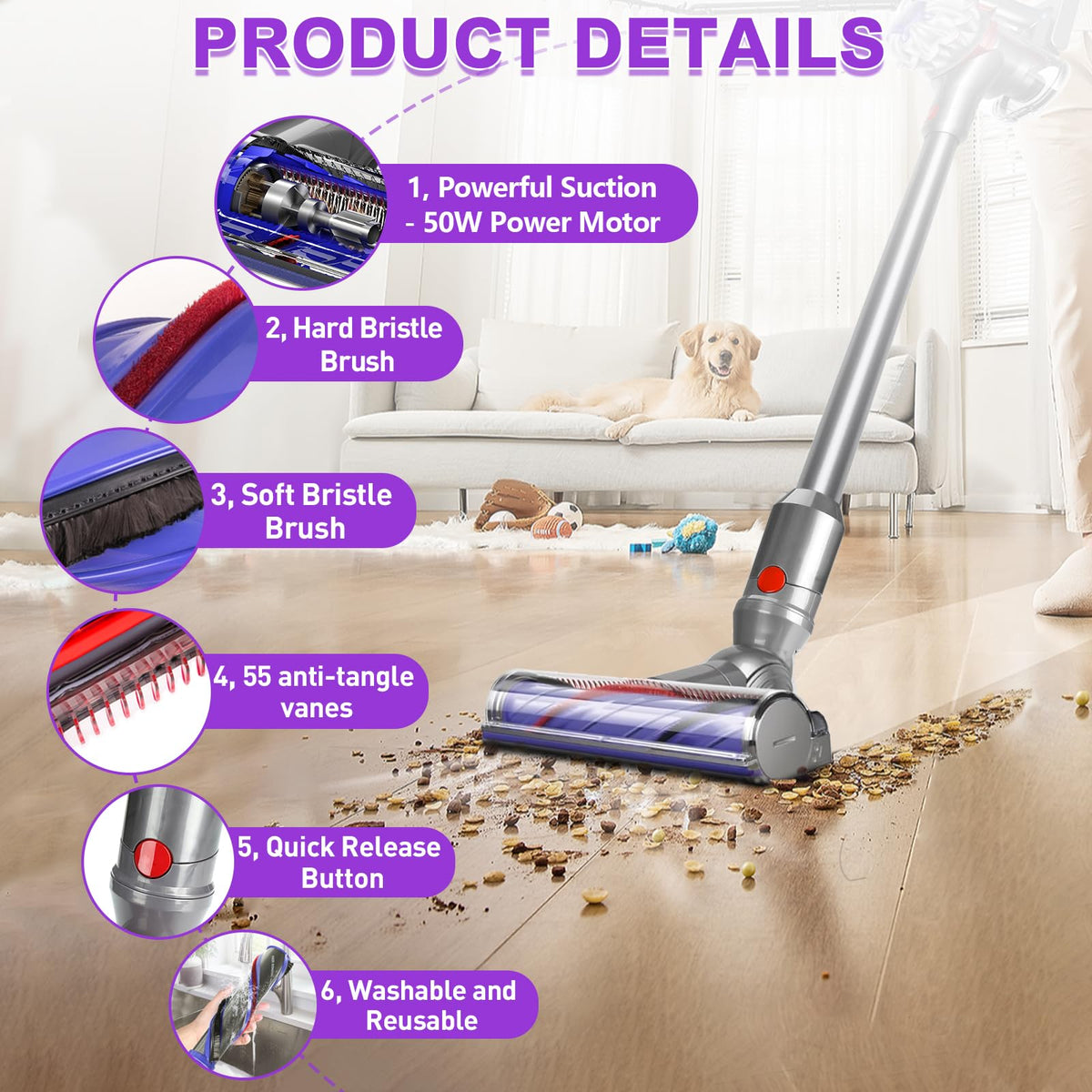 Lemige washable drum with end cap for simple maintenance