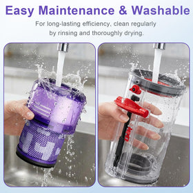 Lemige washable filter for Dyson V11/V15 can be rinsed and reused.