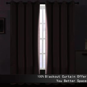 LEMOMO baby pink curtains inside view with black liner for privacy.