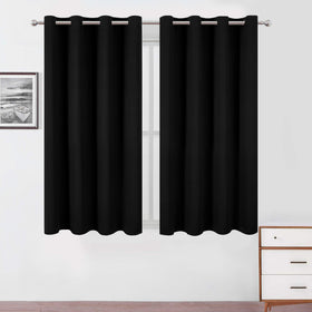 LEMOMO blackout curtains 2-panel set in a living room enhances privacy and darkness.
