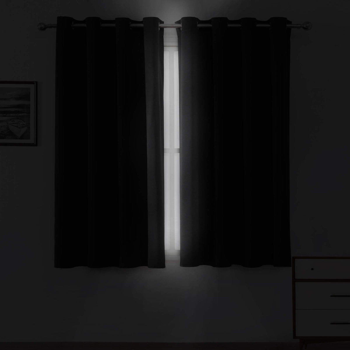 LEMOMO blackout curtains 52-inch width offer wide coverage for spaces.