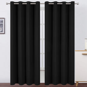 LEMOMO blackout curtains 52x95 setup for simple room transformation