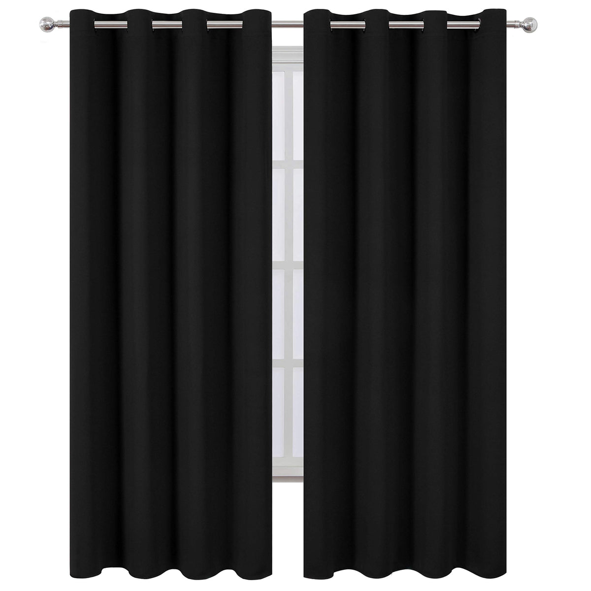 LEMOMO blackout curtain close-up fabric shows durable soft polyester