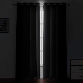 LEMOMO thermal insulated curtains showing dense triple weave for privacy and light control.