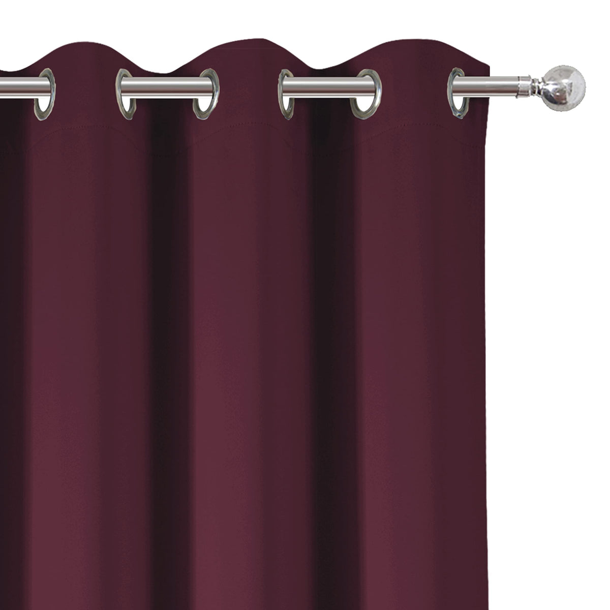 LEMOMO burgundy red curtain energy-saving design for temperature stability