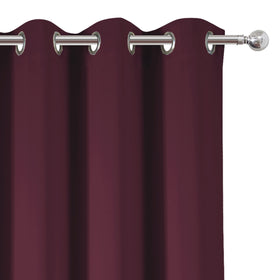 LEMOMO burgundy red curtain energy-saving design for temperature stability