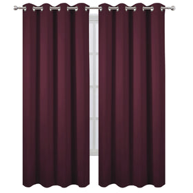 LEMOMO burgundy red curtain grommets demonstrate durable, easy installation for a tidy DIY setup