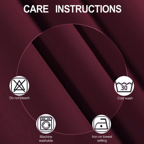 LEMOMO burgundy red thermal curtain room-darkening for better privacy