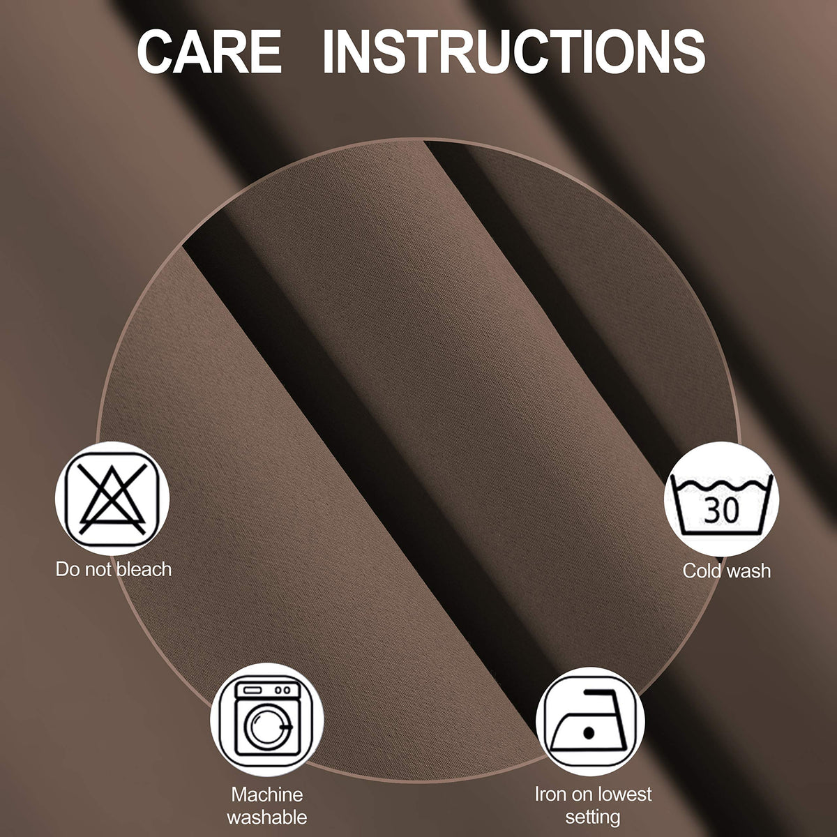 LEMOMO chocolate brown curtains darken rooms and improve energy efficiency during hot days.
