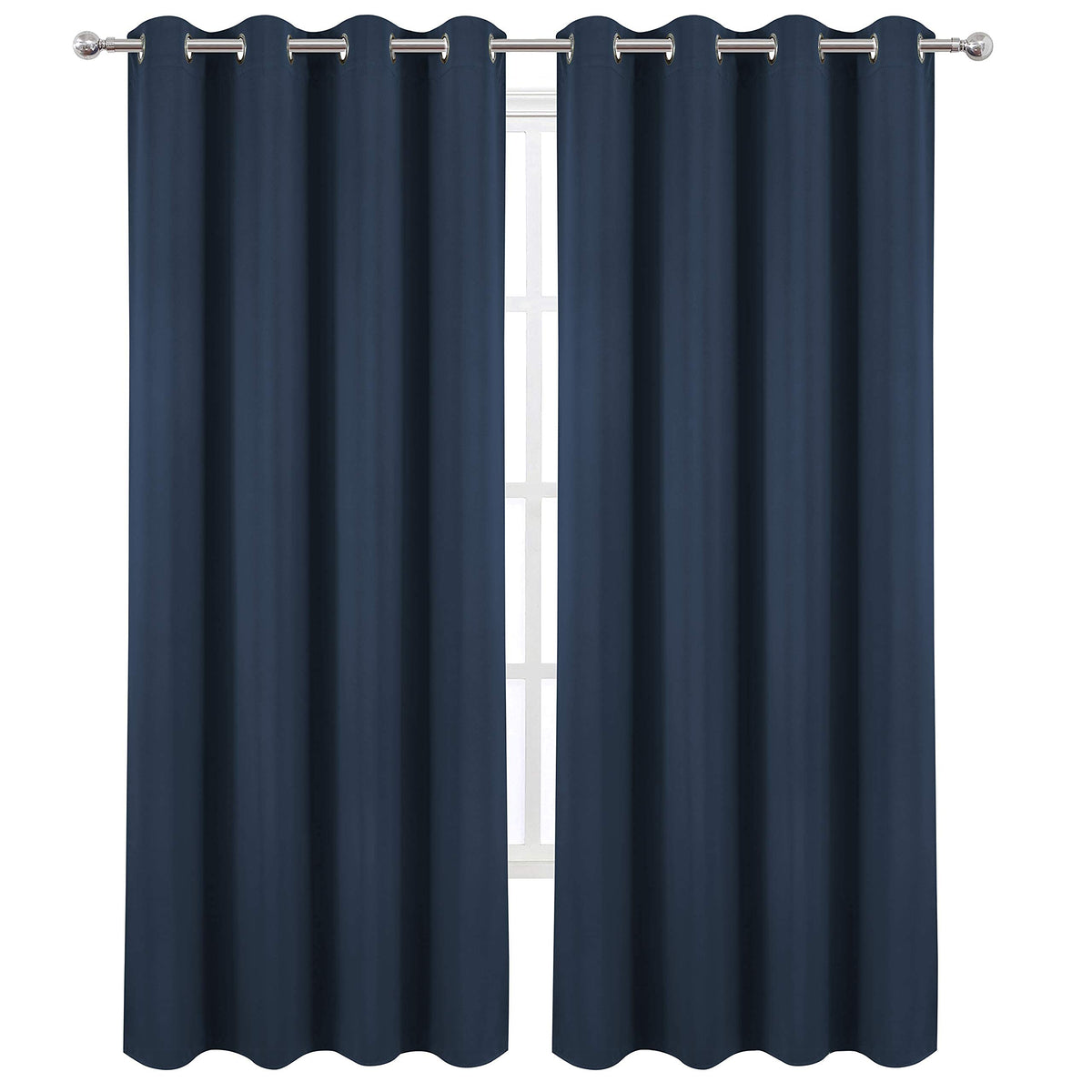 Close-up of LEMOMO fabric texture and navy shade for calm evenings