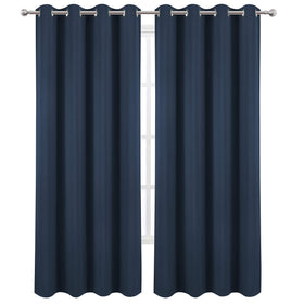 Close-up of LEMOMO fabric texture and navy shade for calm evenings