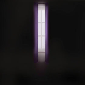 LEMOMO purple blackout curtains fabric close-up emphasizing smooth texture.
