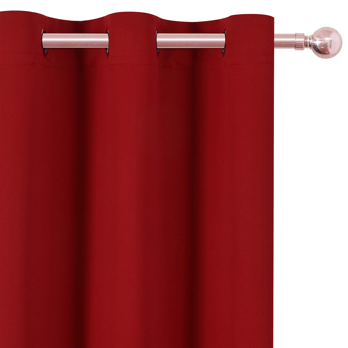 LEMOMO red curtains thermal insulated layer helps regulate temperature