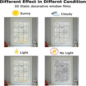 LEMON CLOUD Bedroom and office window film offers stylish privacy and light control.