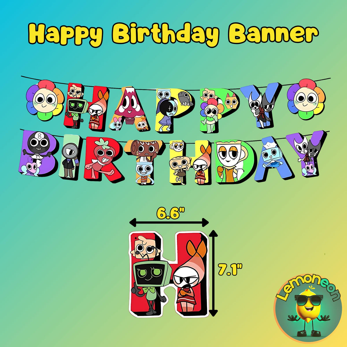 Lemoneon cake topper elevates cakes with a festive focal point.