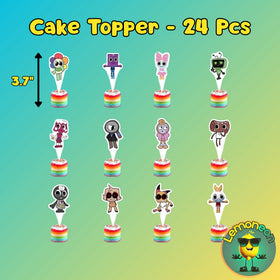 Lemoneon cupcake toppers add color and charm to treats.