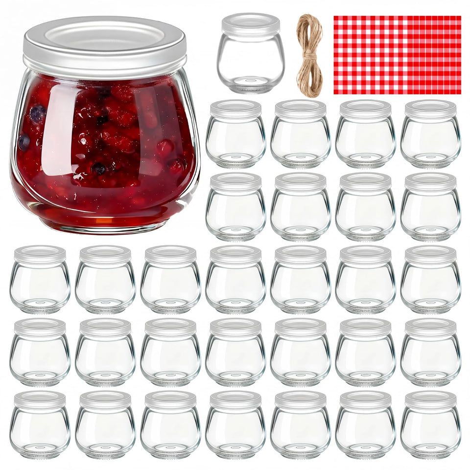 LemonRoad 30 mini yogurt jars in vintage packaging, perfect for gifting.