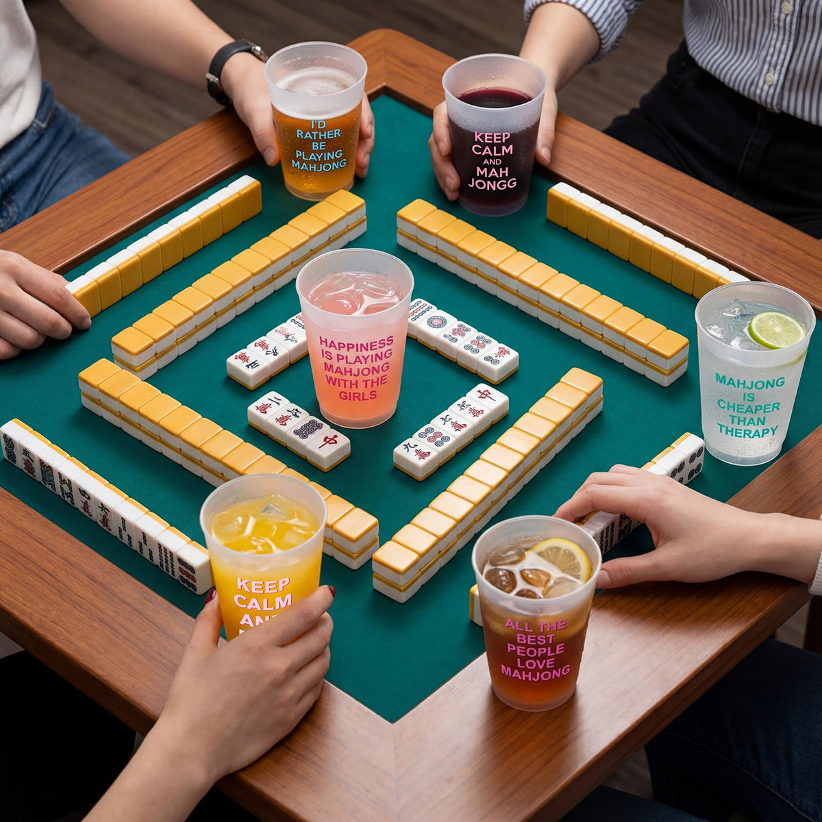 LemonRoad multicolor Mahjong cup design suits birthdays and holidays