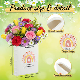 LemonRoad teacher appreciation vases showcase rainbow patterns ideal for gifts