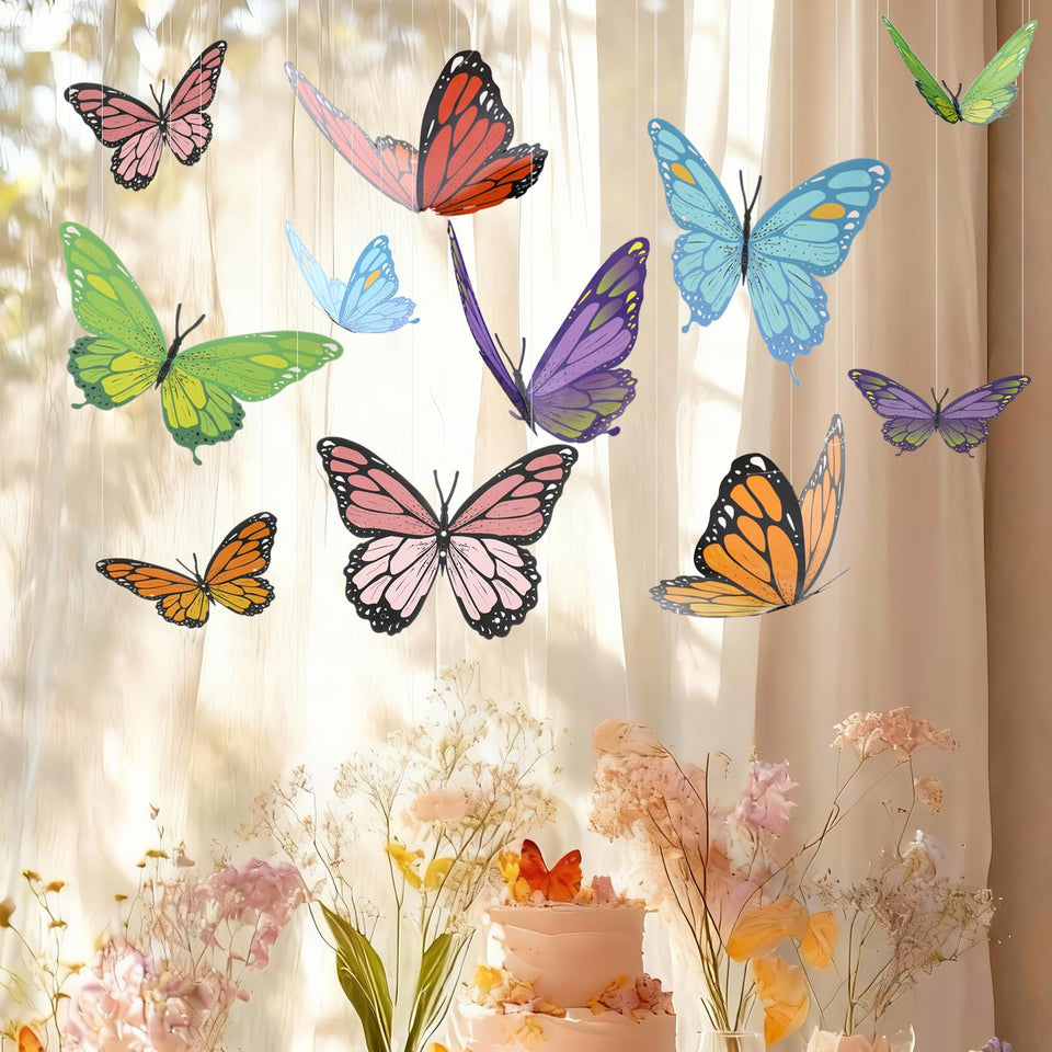 LemonSecret large butterfly 15.7x12.8 in adds a dramatic ceiling backdrop.