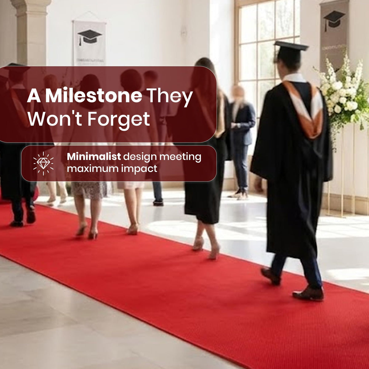 LEMONSODA reusable red carpet runner supports planning for multiple future events.