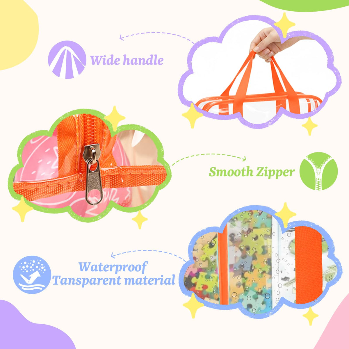 Lemoobolsa sturdy handles simplify carrying toys during outings.