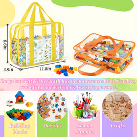 Lemoobolsa transparent PVC toy bags keep contents visible and dust-free.