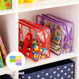 Lemoobolsa zippered clear bag helps locate puzzles fast.