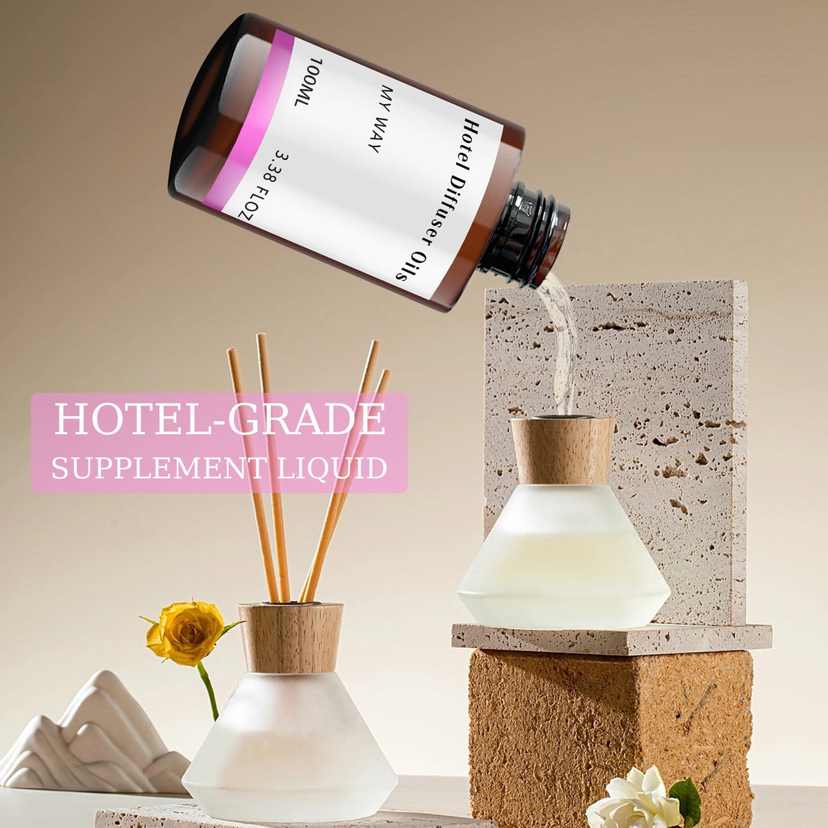 LEMPEFE diffuser oil volcano blend for energizing aroma in any room.
