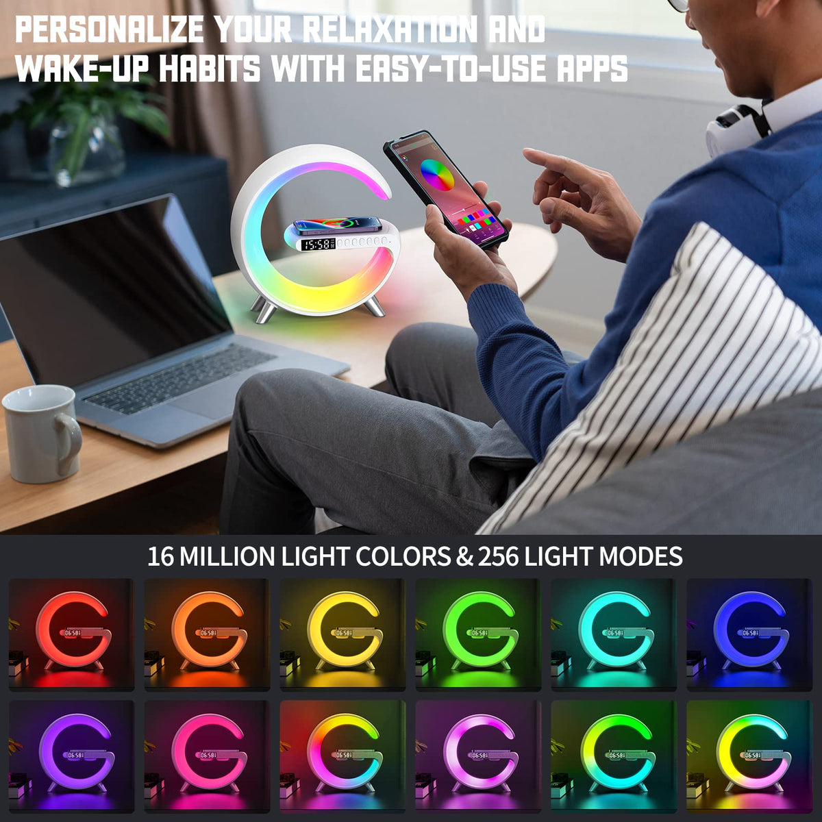 LENGLASS night light ambient mode provides soft illumination at night.