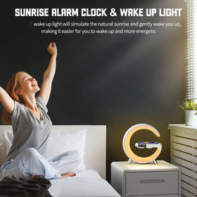 LENGLASS smart clock Bluetooth speaker delivers room-filling audio for mornings.