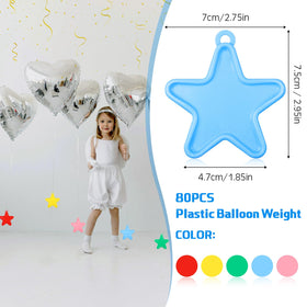 Lenwen balloon weights rainbow colors brighten décor while stabilizing balloon arrangements.