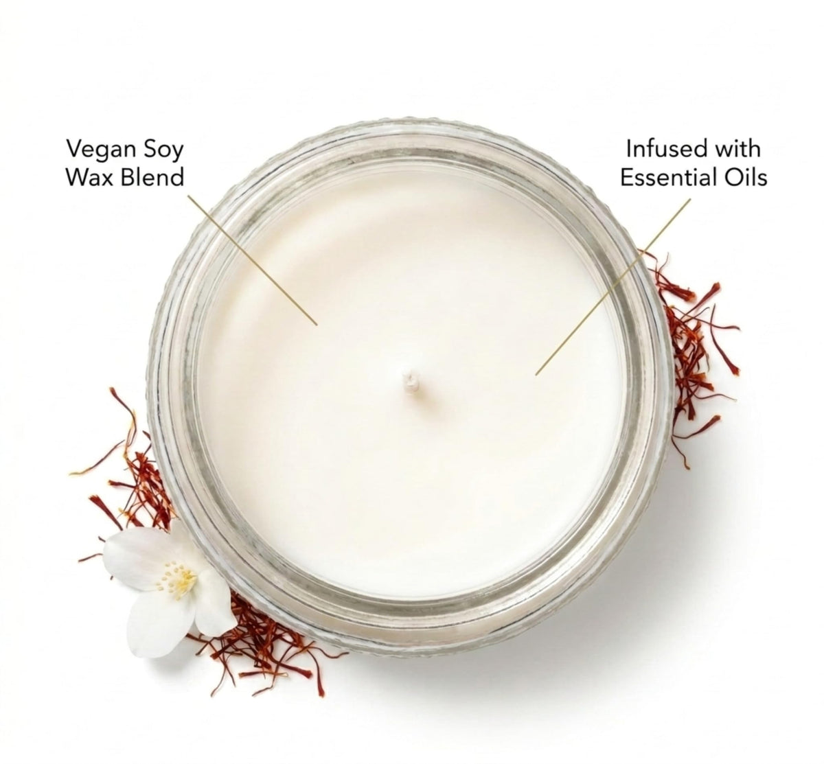 LEOBEN CO Amber Saffron candle in gift-ready packaging for a refined present.