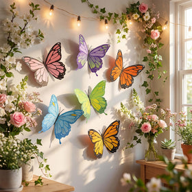Lerheedi 18pcs large butterflies 40cm for dramatic wall coverage at events.