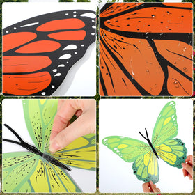 Lerheedi thick cardstock butterflies hold shape and color over time.