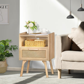 Lerliuo bedside table with wood drawer adds discreet storage beside your bed