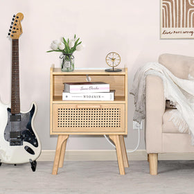 Lerliuo easy-assembly nightstand ships with labeled parts for quicker setup