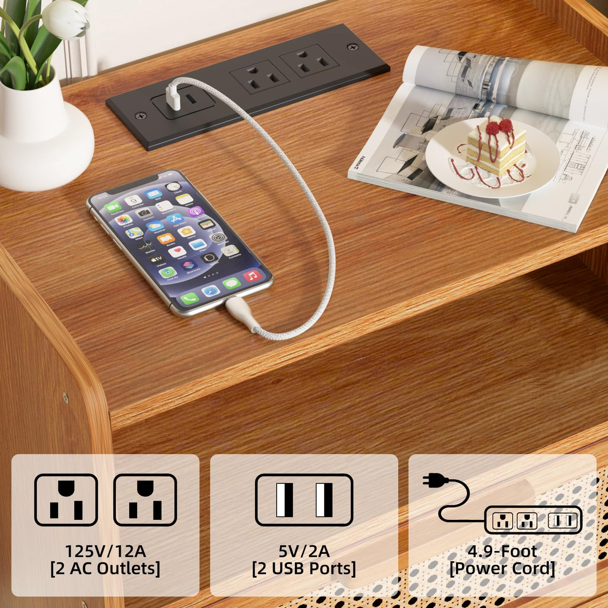 Tea brown Lerliuo finish complements various decors and rooms
