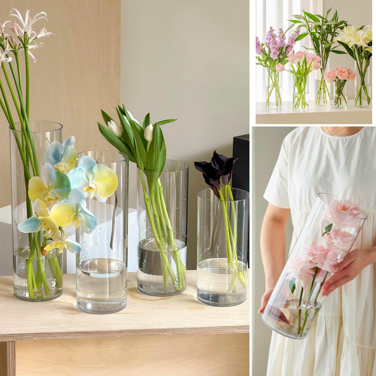Lesediy unbreakable acrylic vase design that resists shattering