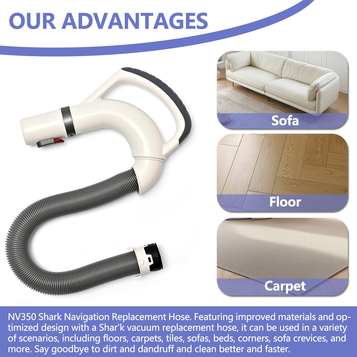 LesinaVac ergonomic handle design for comfortable use during cleans.