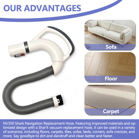 LesinaVac ergonomic handle design for comfortable use during cleans.