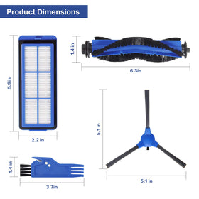 LesinaVac Eufy RoboVac 15C Max kit with side brushes enhances edge cleaning