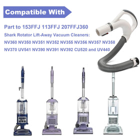 LesinaVac hose extends to 90 inches for reaching floors and corners.